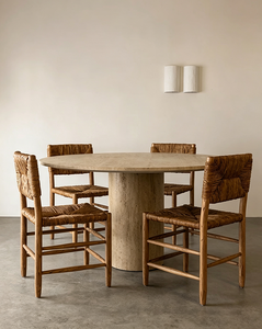 Sedia da Pranzo in Legno Massello Intrecciato Stile Rustico per Arredamento Commerciale di Caffè e Ristoranti - Product Image 5