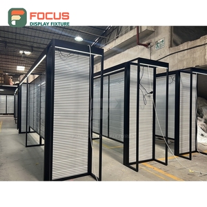 Comptoir de présentation de perruques autoportant avec vitrine en verre, tiroir verrouillable et étagère pour magasin de coiffure - Product Image 4