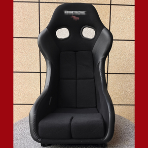 BR16-Red1 personnaliser siège baquet de sport de luxe en cuir <span class=keywords><strong>patchwork</strong></span> de daim velours à coutures noires - Product Image 4