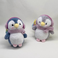 Porte-clés en peluche pingouin mignon, logo personnalisé, événement commémoratif, coton PP, dessin animé, cadeaux d'anniversaire et de fêtes