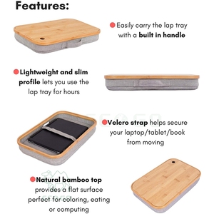 Tapis d'ordinateur portable en bambou personnalisé pour support de poignet et bureau à domicile - Product Image 4