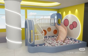 Resistente ed elegante parco giochi al coperto morbido Set di attrezzature per bambini commerciali parco giochi per bambini con scivolo e piscina a sfera - Product Image 2