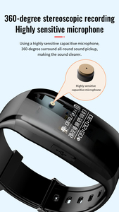 Enregistreur vidéo Sports Montre intelligente Enregistreur vocal Bracelet intelligent professionnel Enregistrement Réduction du bruit HD - Product Image 5