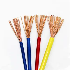 copper conductor soft pvc insulation single core electrical cable wire 1.5mm 2.5mm 4mm 6mm 10mm single core copper pvc