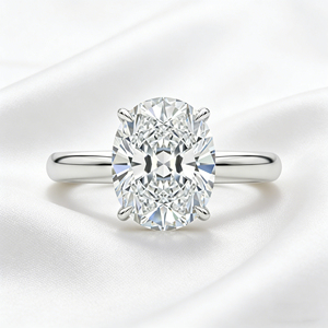Custom S925/10K/14K/18K Solid <b>Gold</b> 2.50Ct Oval Lab Grown Diamond Engagement <b>Ring</b> VVS-VS Quality Brilliant Cut Jewelry - Product Image 1