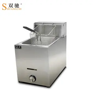 6L table top gas deep fryer chicken potato chips fryer commercial industrial single tank cooking frying machine