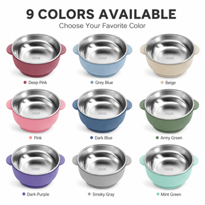 Bol à ventouse amovible en acier inoxydable 304 pour bébé, avec <span class=keywords><strong>base</strong></span> en silicone de qualité alimentaire et doubles poignées, 0-12 mois, sans BPA, vente en gros - Product Image 4