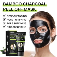 Masque Visage Noir au Charbon de Bambou T-Zone, Masque Peel-Off Anti-Points Noirs pour le Nez, Nettoyant en Profondeur et Réducteur de Pores