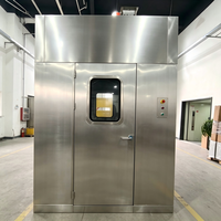 Nouvelle cabine de douche à air pulsé en acier inoxydable SUS304, unité de capture de particules pour salle blanche, durée de fonctionnement réglable, filtre HEPA H13 1