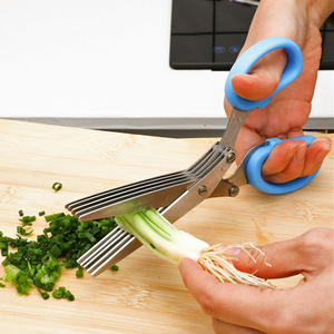 <span class=keywords><strong>Ciseaux</strong></span> de cuisine multifonctions en acier inoxydable <span class=keywords><strong>Ciseaux</strong></span> à légumes à cinq couches <span class=keywords><strong>Ciseaux</strong></span> à papier déchiqueté <span class=keywords><strong>Ciseaux</strong></span> de cuisine pour la maison - Product Image 1