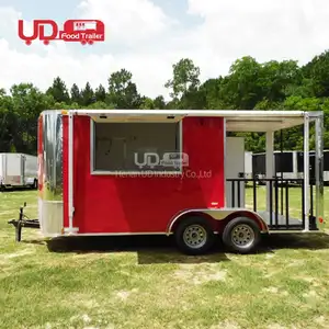 Custom Pizza Hot Dog Cart Ice Cream BBQ Grill Concession Trailer Mobile Food Truck Food Trailer With Porch