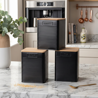 Ensembles de boîtes métalliques pour la cuisine, ensemble de contenants pour café, thé, sucre, boîtes de rangement pour la cuisine, décoration