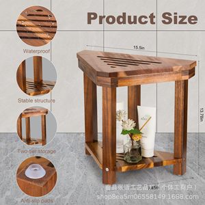 Zhang Yu Wooden <b>Bathing</b> Shelf Solid Wood <b>Storage</b> Rack For Bathtub Bathroom Toiletries Organizer - Product Image 2