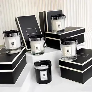 شعار حسب الطلب شمع صويا طقم هدية شمع معطر زيت عطري فاخر فواحة قصب مع صندوق تعبئة - Product Image 2