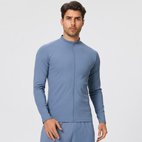 Conjunto Deportivo de Secado Rápido para Hombre, Ligero, Transpirable, con Cierre Completo, Ropa Deportiva para Gimnasio, Fitness, Entrenamiento, Conjunto de 2 Piezas