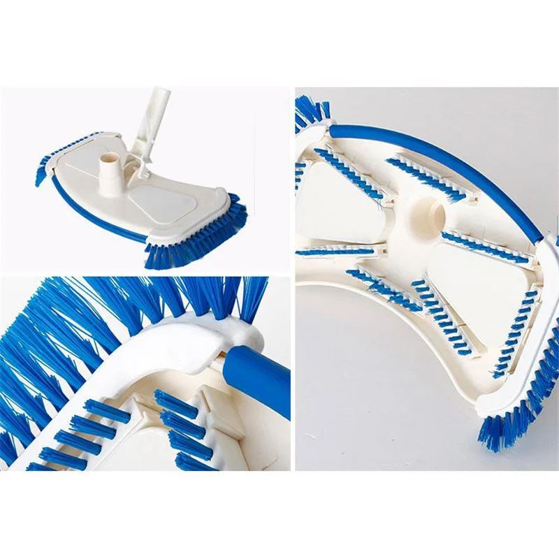 Уличная щетка для очистки бассейна, пола, ванной, душа, инструменты, прочный изогнутый пылесос, всасывающая головка