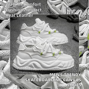 Men's <b>Skateboarding</b> <b>Shoes</b> Trendy Fashionable Outdoor Sports Casual Running Genuine Leather Court Sneakers Breathable Spring - Product Image 2