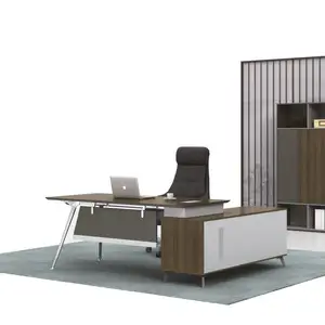Лидер продаж, новый дизайн, современный деревянный офисный стол и стул, роскошная домашняя офисная мебель, деревянный письменный стол