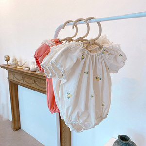Romper de Bebé con Bordado Floral Vintage, de Algodón Cómodo para Verano, de Alta Calidad, Vestido Familiar para Niñas Princesas - Product Image 5