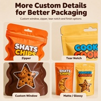 Sacs personnalisés pour snacks avec logo UV, impression personnalisée mate/brillante, pochettes refermables Mylar anti-odeur, sacs en plastique 3.5 pour lait