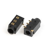 Interface SMT/SMD 4 broches Connecteur pour écouteurs avec prise jack 3.5mm Adaptateur audio optique circulaire avec boîtier en nylon