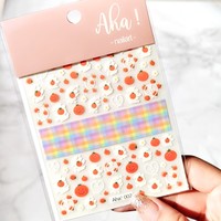 Autocollants pour ongles Qianya ultra-fins 5D, adhésifs, motifs ours arc-en-ciel/soleil/lapin, DIY, application facile, en plastique, certifiés MSDS