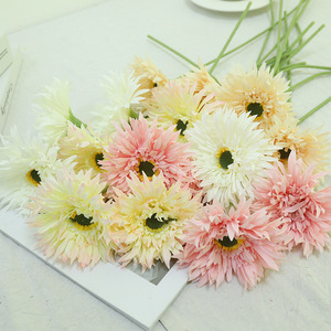 Fleur de Gerbera Artificielle Populaire en Soie, Branche Unique, Décoration Maison et Extérieur - Product Image 4