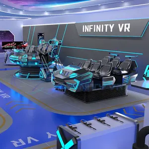 9D VR Amuse Theme Park Equipo de realidad virtual Máquina de juego de arcade Simulador de realidad virtual Fabricante Personalizar 30-1000 metros cuadrados