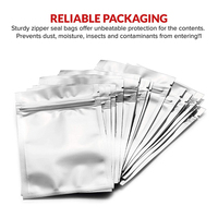 Sacs à joint plat en feuille d'aluminium personnalisés emballage en plastique BOPP transparent à fermeture éclair pour le stockage des aliments sacs à trois côtés à impression offset
