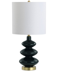 Antique Brass Metal Base and Ceramic Body Printing Flower With Fabric Lampshade Vintage Style Bedside Table <b>Lamp</b> - Product Image 2