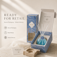 Diffuseur de parfum d'ambiance 150 ml Ocean Reed avec bouteille en verre décorative, parfum personnalisé, marque privée, OEM, collection cadeau pour la maison