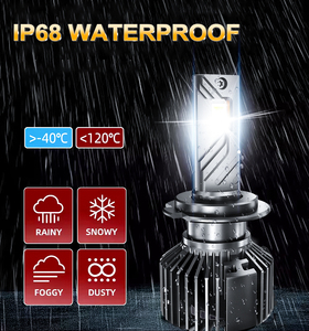 GPNE 130B INDIA DUBAI Sudáfrica gran oferta tres tubos de cobre de alta potencia 130 W/pcs LED faro de coche H4 H19 H11 faro - Product Image 6