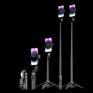 Perche à selfie pour téléphone portable en gros avec suivi du visage et lumière d'appoint, extensible jusqu'à 101 cm, télécommande - Product Image 1
