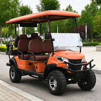 Carro de Golf Eléctrico Todoterreno de Lujo de 4 Plazas y 72V con Batería de Litio, Ruedas Grandes y Chasis Reforzado, Ideal para Caza