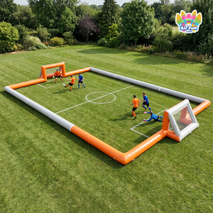 Nouveauté Airfunpro Terrain de football gonflable 3v3 |   Terrain de football en PVC mobile pour jardin |   18mx10mx0.6m Enfants et adultes - Product Image 1