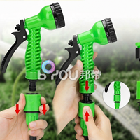 Tuyau d'arrosage de jardin vert de 15 m en TPU souple et polyester hautement extensible avec embout en acier inoxydable et dévidoir inclus pour l'arrosage et le nettoyage