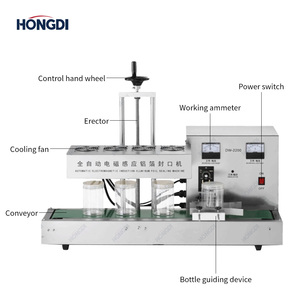 เครื่องปิดผนึกฟอยล์ด้วยระบบเหนี่ยวนำแม่เหล็กไฟฟ้าอัตโนมัติ, เครื่องปิดฝาขวดแบบต่อเนื่องสำหรับบรรจุภัณฑ์น้ำมันอาหารและเครื่องสำอาง - Product Image 3