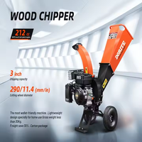 Dorite 7HP 212cc Mini broyeur de bois Moteur à essence Approbation CE 3 pouces 75mm Diamètre du bois Forêt Machine à usage domestique Broyeur de bois