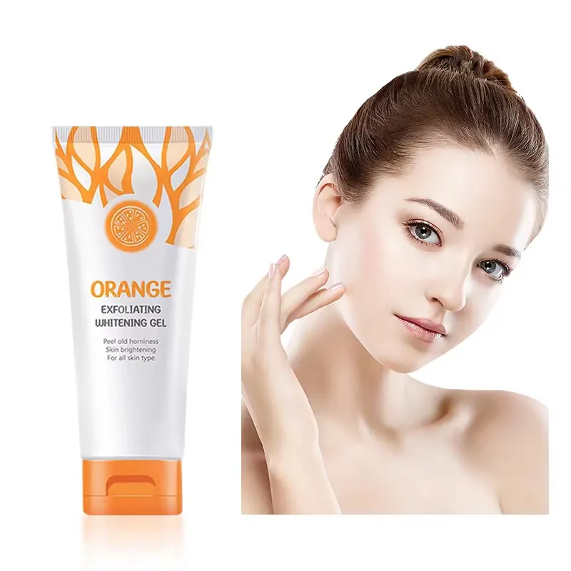 Gmlan Gel éclaircissant exfoliant à l'orange Gel éclaircissant exfoliant pour cellules mortes et points noirs