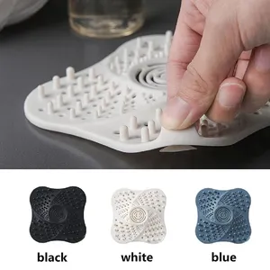 Anti-blocking Silicone Hair Catcher Stopper Plug Trap Shower Floor <b>Drain</b> <b>Covers</b> Sink Strainer Filter Bathroom Kitchen - Product Image 4