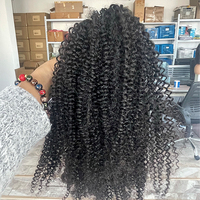 Queue de cheval à cordon pour femme, naturelle, bouclée et crépue, extension de cheveux naturels, véritable queue de cheval crépue à cordon