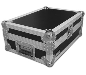 Haut-parleur pour caméra, véritable étui de vol mélangeur DJ, boîte de rangement rigide en aluminium couleur argent - Product Image 1