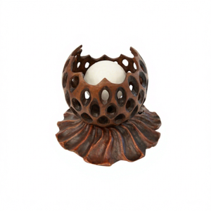 Decorative Eco-Friendly Custom Electric Teak Wood Table Lamp <b>Touch</b> Control Flower Shade for Modern Home Hotel Interior <b>Lighting</b> - Product Image 1