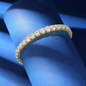 Bracelet tennis pour femme en laiton plaqué or 18 carats avec zircones cubiques de haute qualité, chaîne à griffes, <span class=keywords><strong>accessoires</strong></span> de mode exquis - Product Image 4