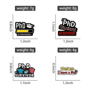 Phd Life Emaille Pin Forschungs modus auf Student Brosche Revers Abzeichen Abschluss saison Schmuck Geschenk für Freunde - Product Image 6
