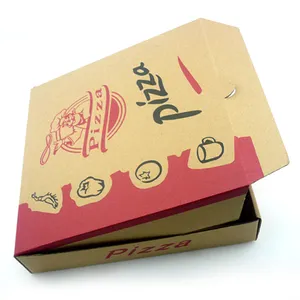 Caja de Pizza corrugada personalizada, paquete de fábrica de 6/9/10/12 pulgadas, nuevo diseño con logotipo