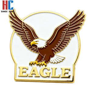 Pin de metal esmaltado chapado en oro moderno, personalizado de fábrica con 20 años de experiencia, con emblemas de aves mundialmente famosas: Águila, Pingüino, <span class=keywords><strong>Gaviota</strong></span>, Gorrión, Golondrina - Product Image 2