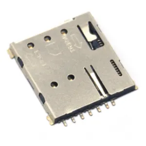 Hot selling PCB 7 Pin 1.37H Push Type Nano Sim Card Socket Holder Connector wholesales in stock