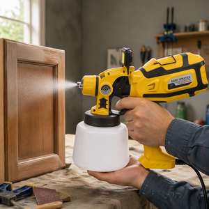 <b>Yellow</b> Electric <b>Paint</b> <b>Spray</b> Gun HVLP <b>Spray</b> Painter Adjustable Nozzle 3 <b>Spray</b> Patterns for Wall Ceiling Corner Use - Product Image 3