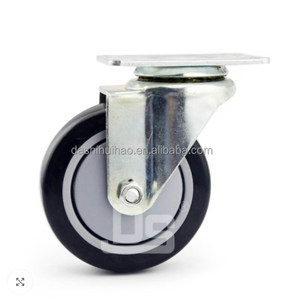 Piastra girevole leggera serie DS-20 ruote in poliuretano senza cuscinetti da 4 pollici 100mm - Product Image 3